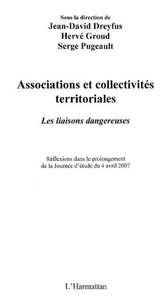 Associations et collectivites territoriales - les liaisons d