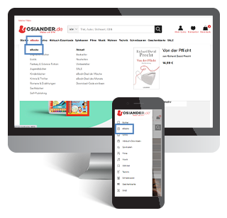 Darstellung eines Computer-Bildschirms und eines Smartphones