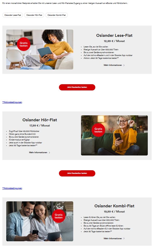 Tarif wählen