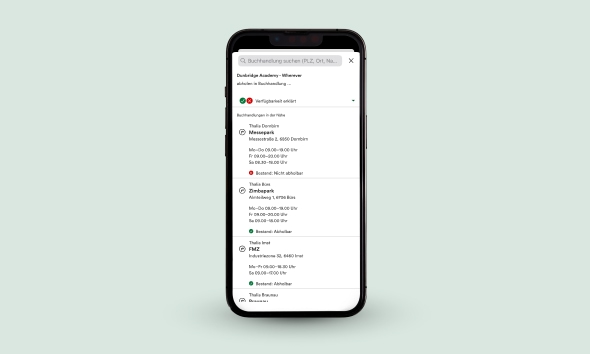 Click & Collect-Darstellung in der App