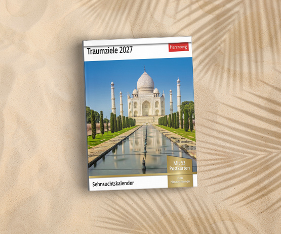 Produktbild Traumziele Sehnsuchtskalender 2027 - Wochenkalender mit 53 Postkarten