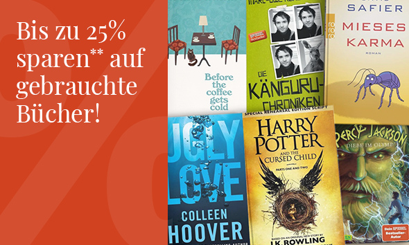Gebrauchtbuch-Staffelrabatt. Bis 25% sparen!